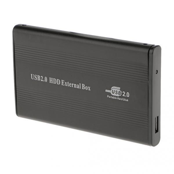 2pcs USB2.0 HDD Hard Drive External Enclosure 2.5" IDE PATA HDD Case Black