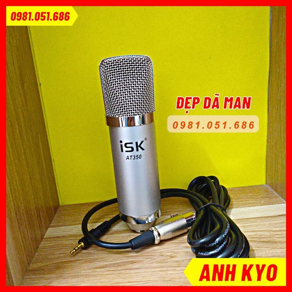 Mic thu âm at350, mic livestream at350 chất liệu hợp kim màu bạc phù hợp sound card, mixer, máy tính