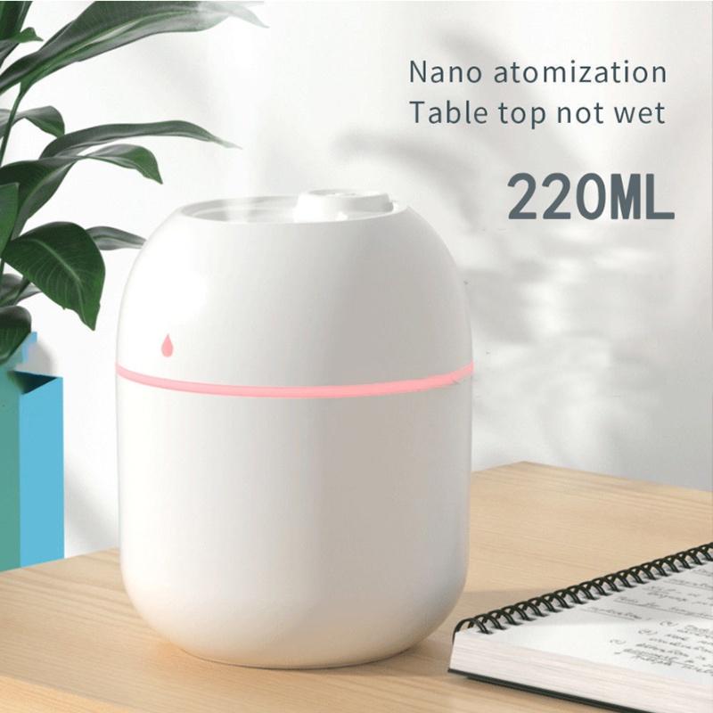 Máy Phun Sương Tạo Độ Ẩm 220Ml Tích Hợp Đèn LED Màu Sắc