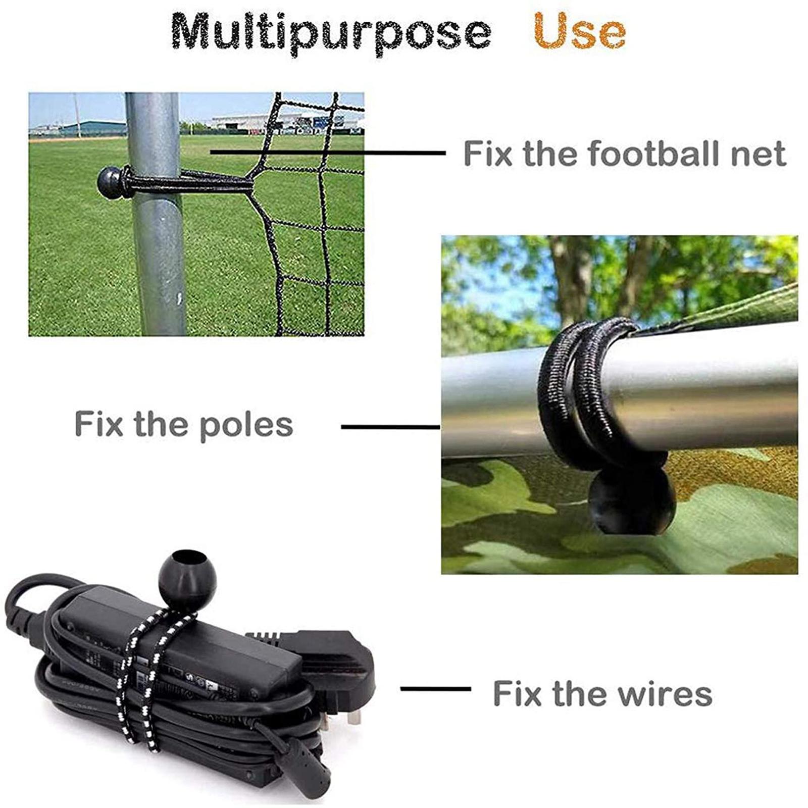 10/12Pcs Awning Tarp Clamp Set Tent Clips 10 Clip+Black Bungee