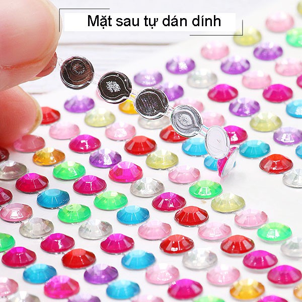 Set 260 hạt pha lê dán 6mm nhiều màu