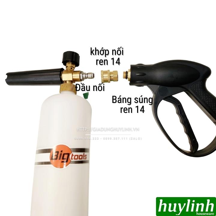 Bình phun bọt tuyết 1 lít cao cấp - đầu 1/4 - khớp ren 14 - Đầu đen