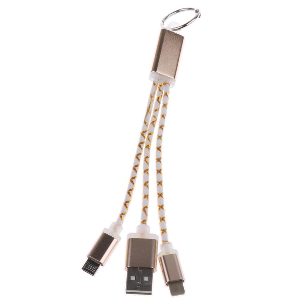 2 in 1 USB Charger Cable Key Chain Cable for Android