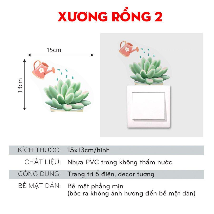 Trang trí ổ điện miếng dán tường công tắc hình dễ thương con vật cute dog cat 1204
