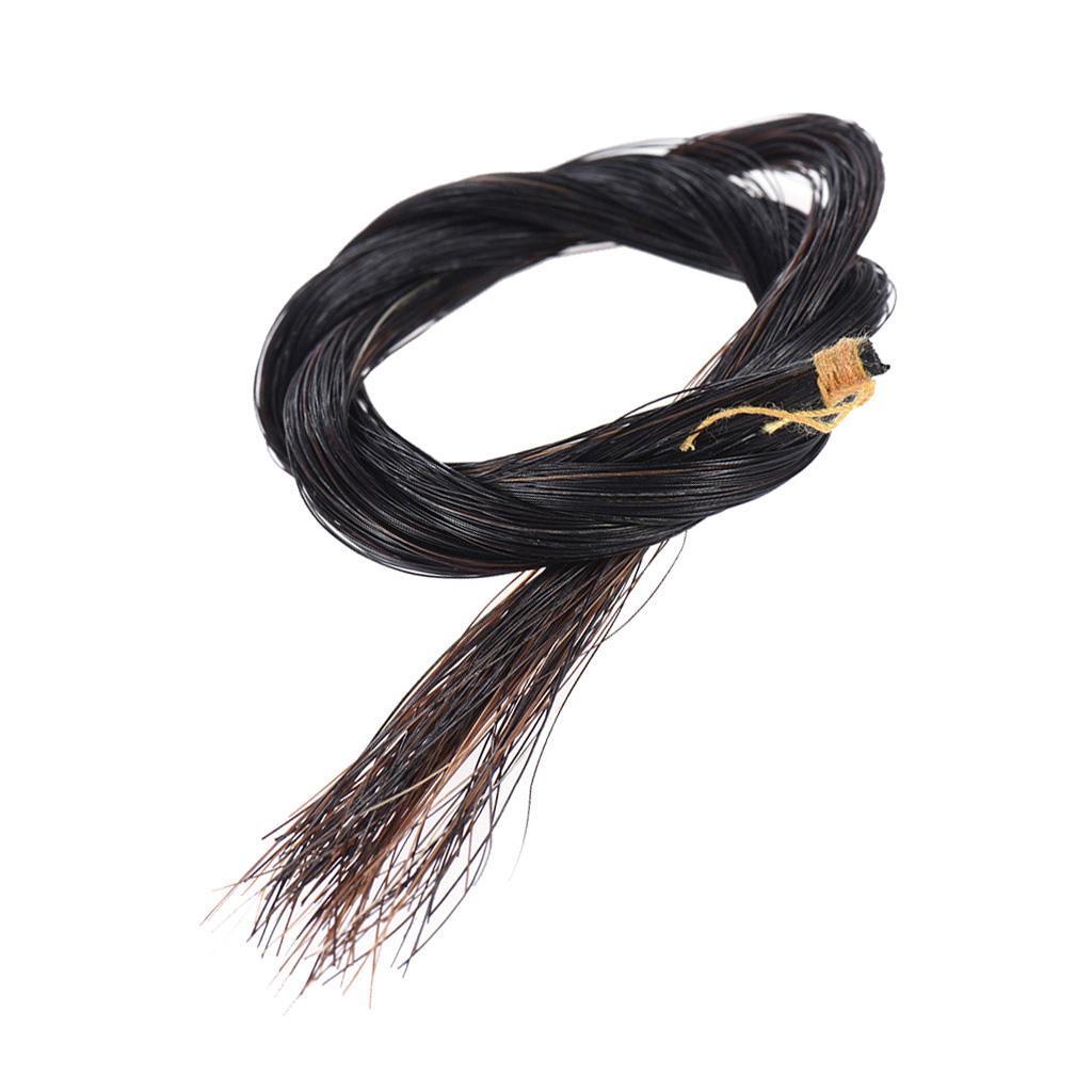 Full Size Violin Horsehair Violin Bow Hair for 4/4 Violin Lovers Black