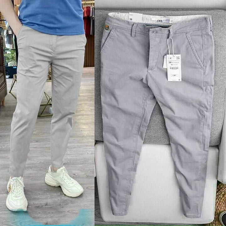 Quần kaki nam dài ống côn cao cấp