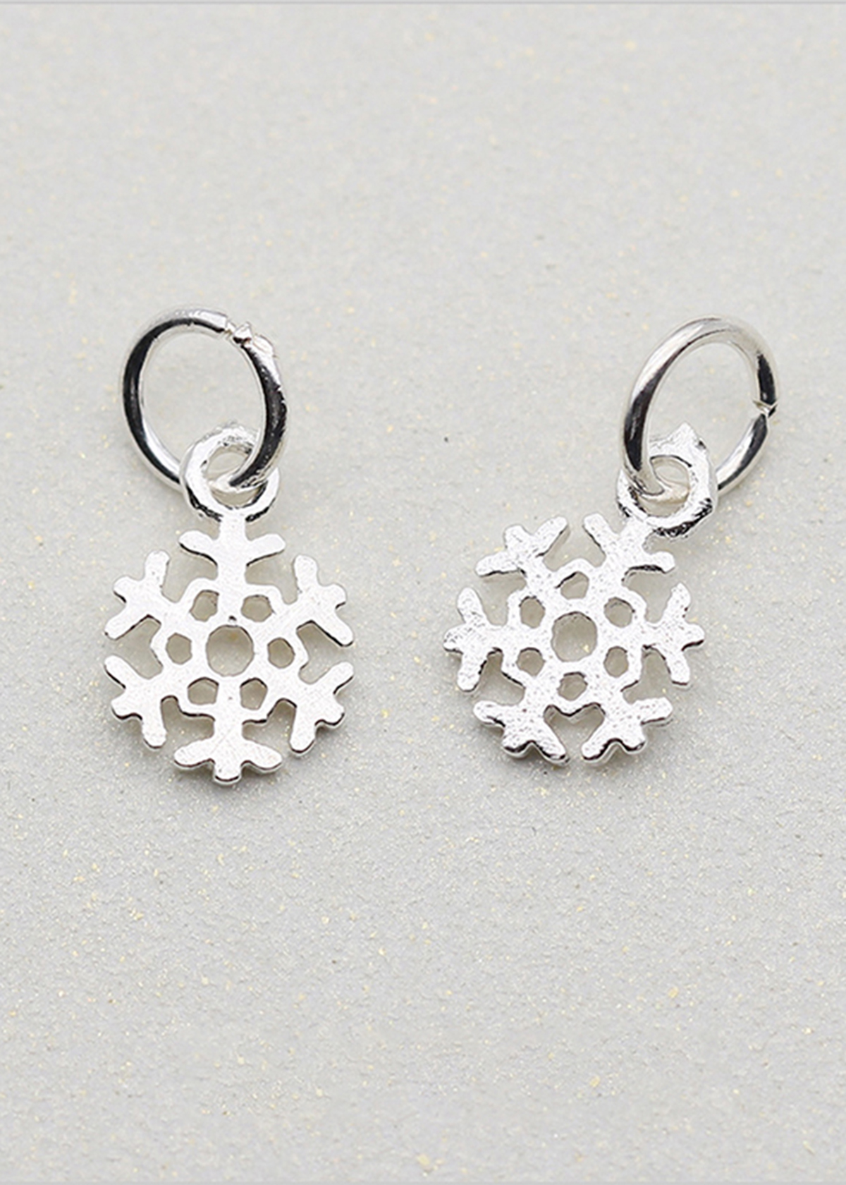 Combo 5 cái charm bạc hình bông tuyết mặt treo 1 - Ngọc Quý Gemstones