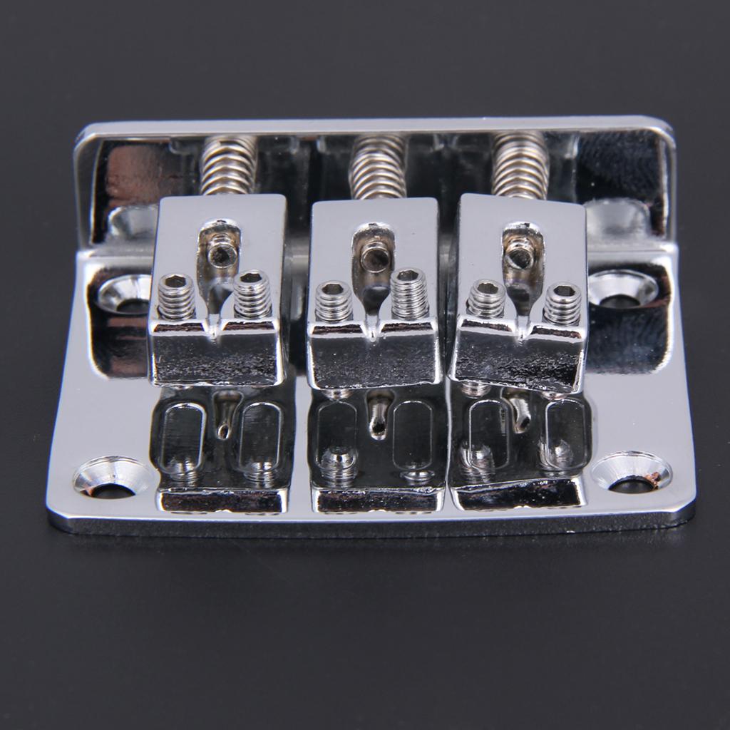 2X Guitar Bridge with Wrench Screw Set for 3 String Electric