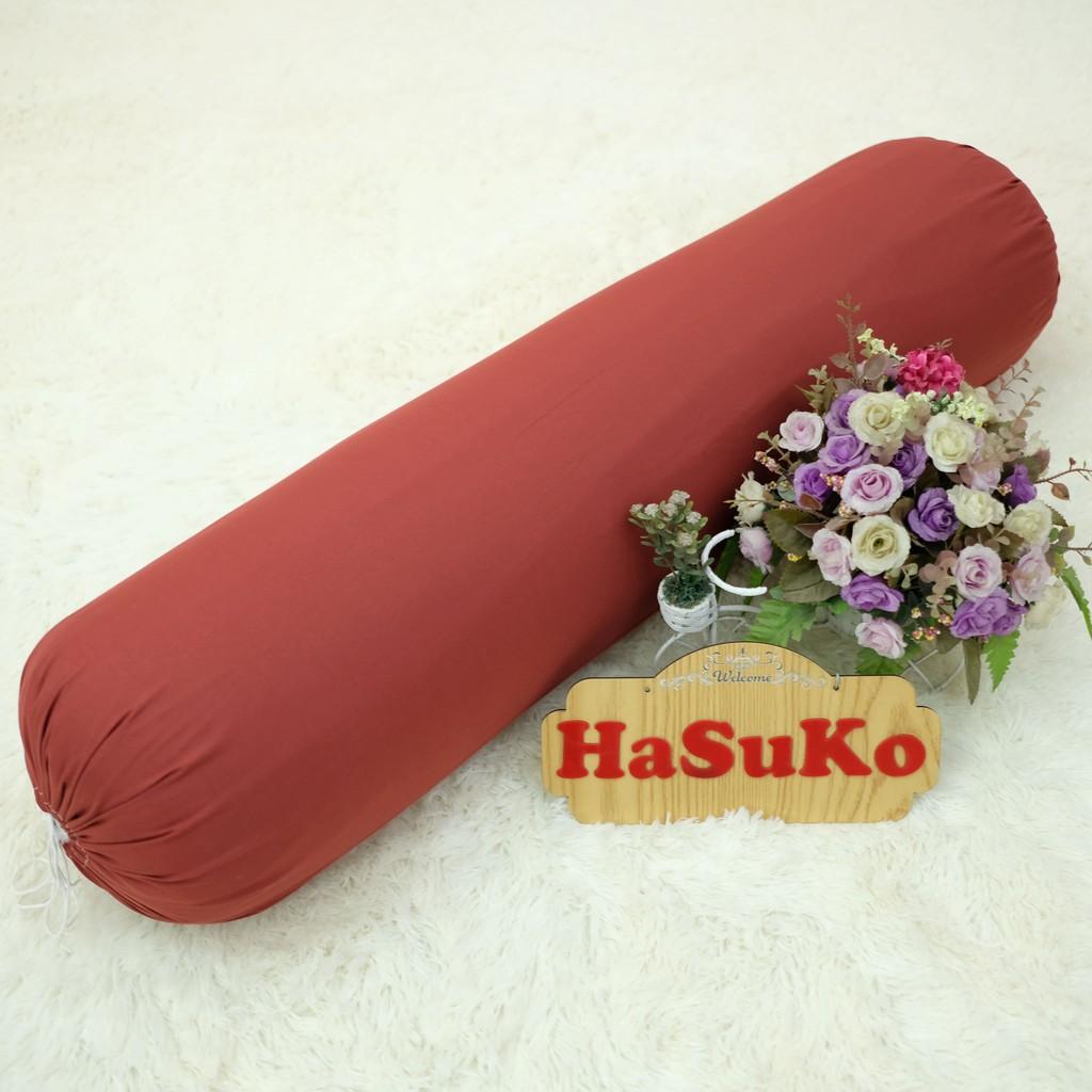 Vỏ gối ôm cotton đũi, vỏ gối ôm cốt tông size người lớn 35x100cm