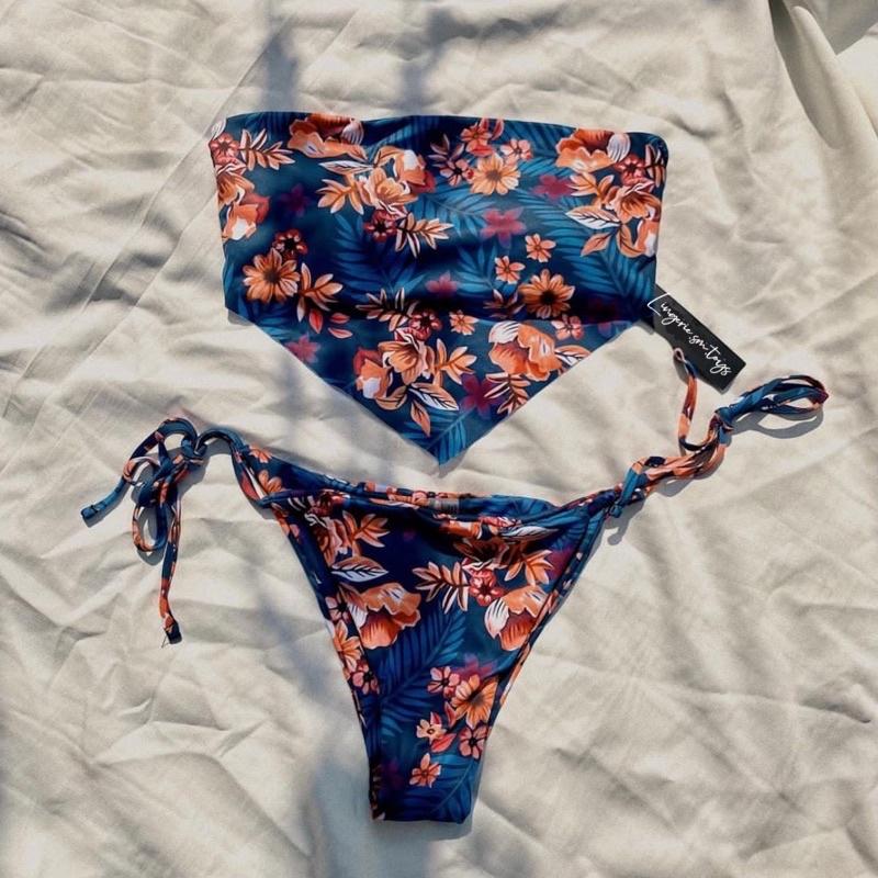 B76594 - Bikini 2 Mảnh Dáng Yếm Hoạ Tiết Hoa Nhiệt Đới Siêu Xinh - Đồ Bơi Sexy