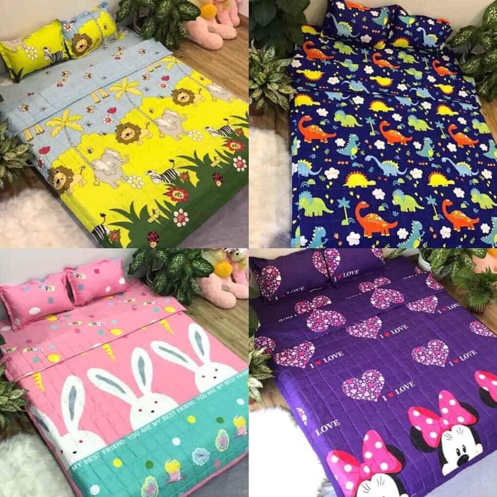 Ga trải giường 1m 1m2 1m4 1m5 1m6 1m8 cotton poly-hoàng gia ghi