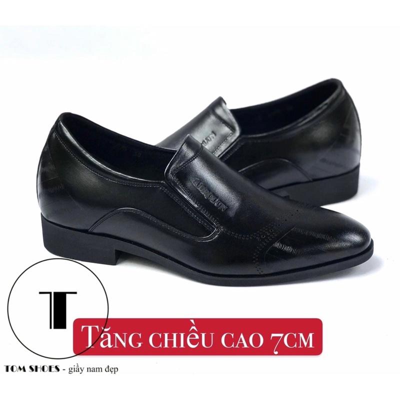 Giày công sở nâng chiều cao Tomshoes, cam kết da thật 100