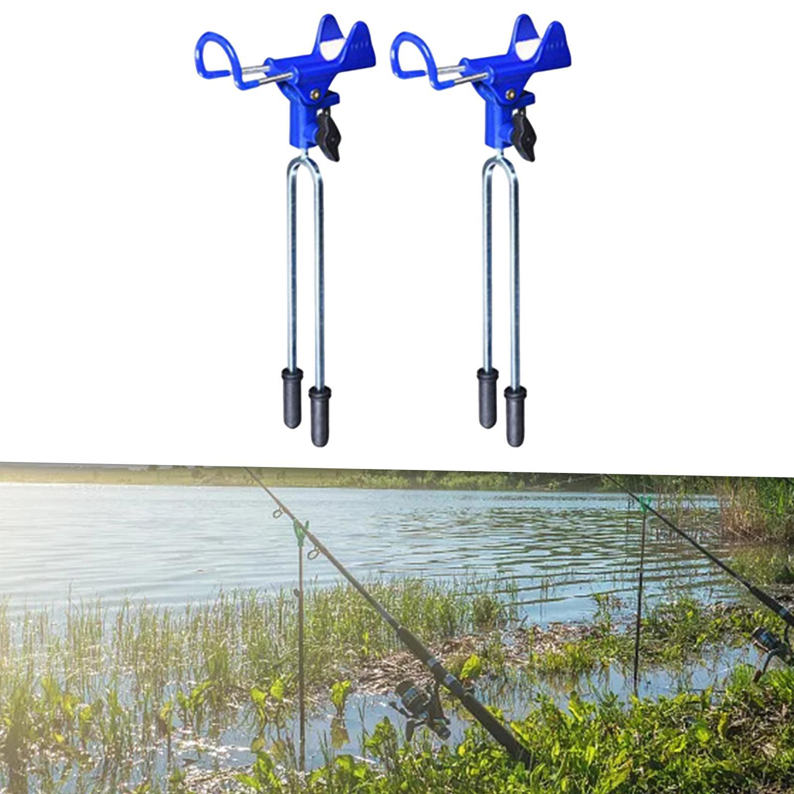 2Pcs Fishing Rod Holder Support Stand Fishing Pole Holder Golden