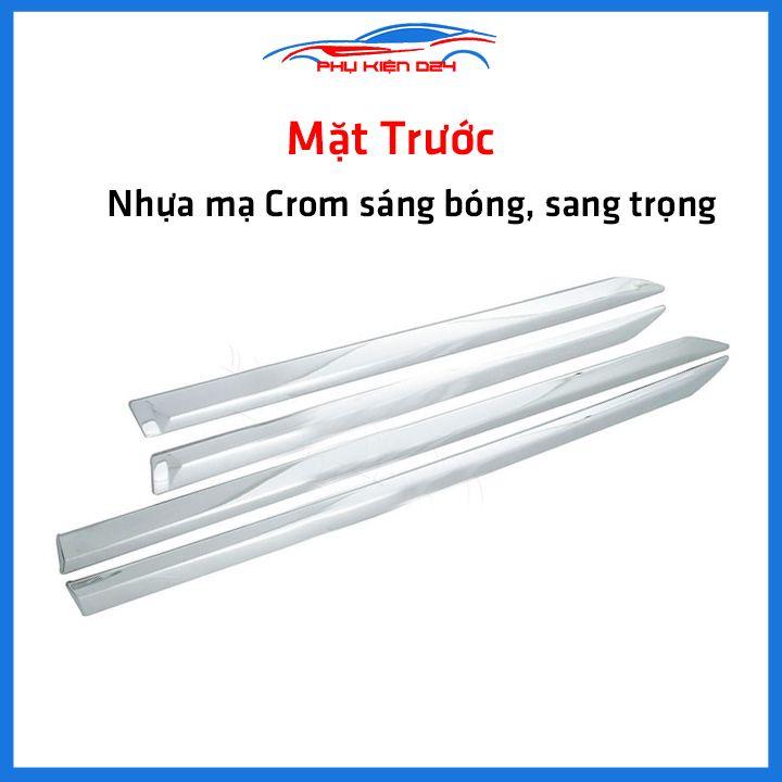 Bộ ốp nẹp sườn Fortuner 2017-2018-2019-2020-2021-2022 bản nhỏ trang trí làm đẹp xe