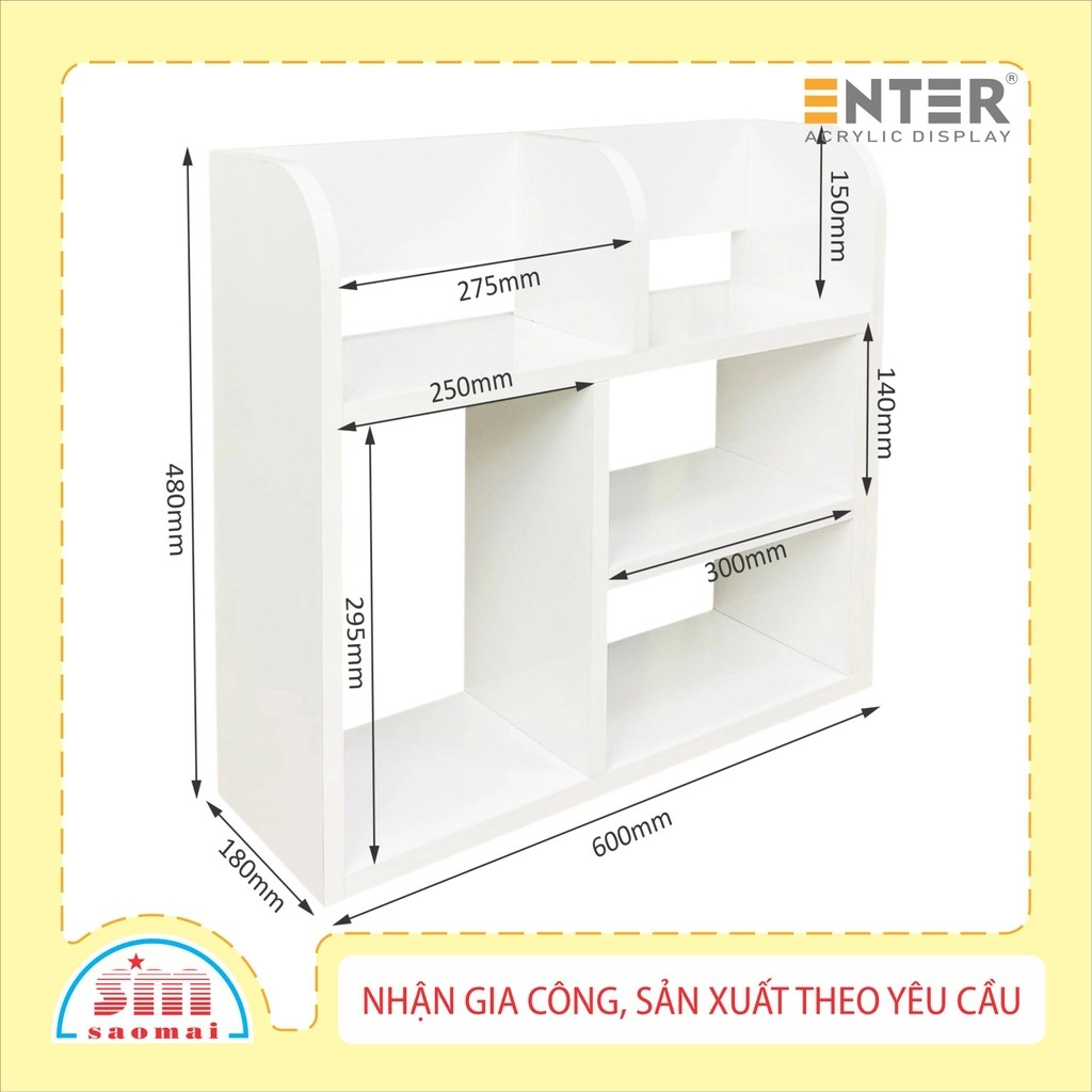 Kệ sách để bàn gỗ KG506 60x18x48cm