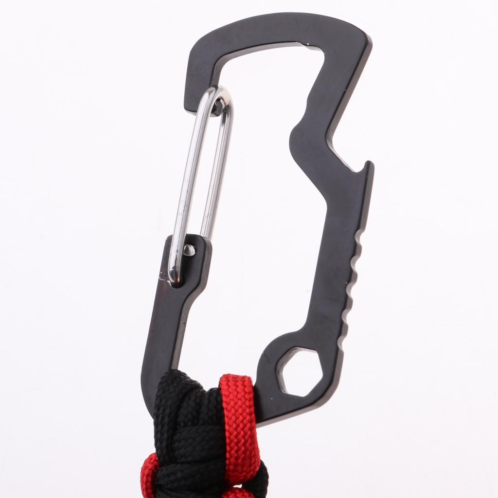 3x Outdoor Sports Molle Paracord Keychain Carabiner Belt Clip