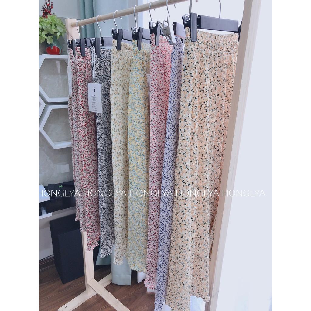 Chân váy dập ly nhỏ Quảng châu chân váy midi xếp ly ulzzang