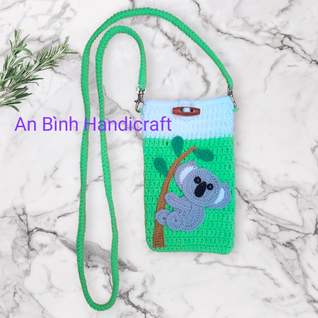 Túi đeo chéo, túi đựng điện thoại, túi đeo vai thủ công bằng len, crossbody bag, phone bag, shoulder bag knit crochet handmade