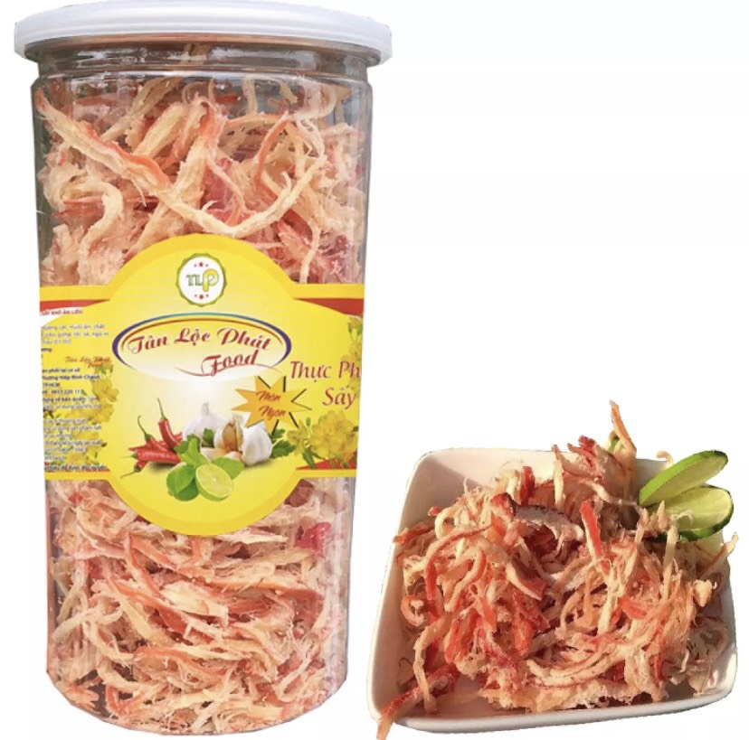 MỰC SẤY KHÔ TẨM VỊ VÀ MỰC SẤY KHÔ XÉ SỢI - MỖI HŨ 200G