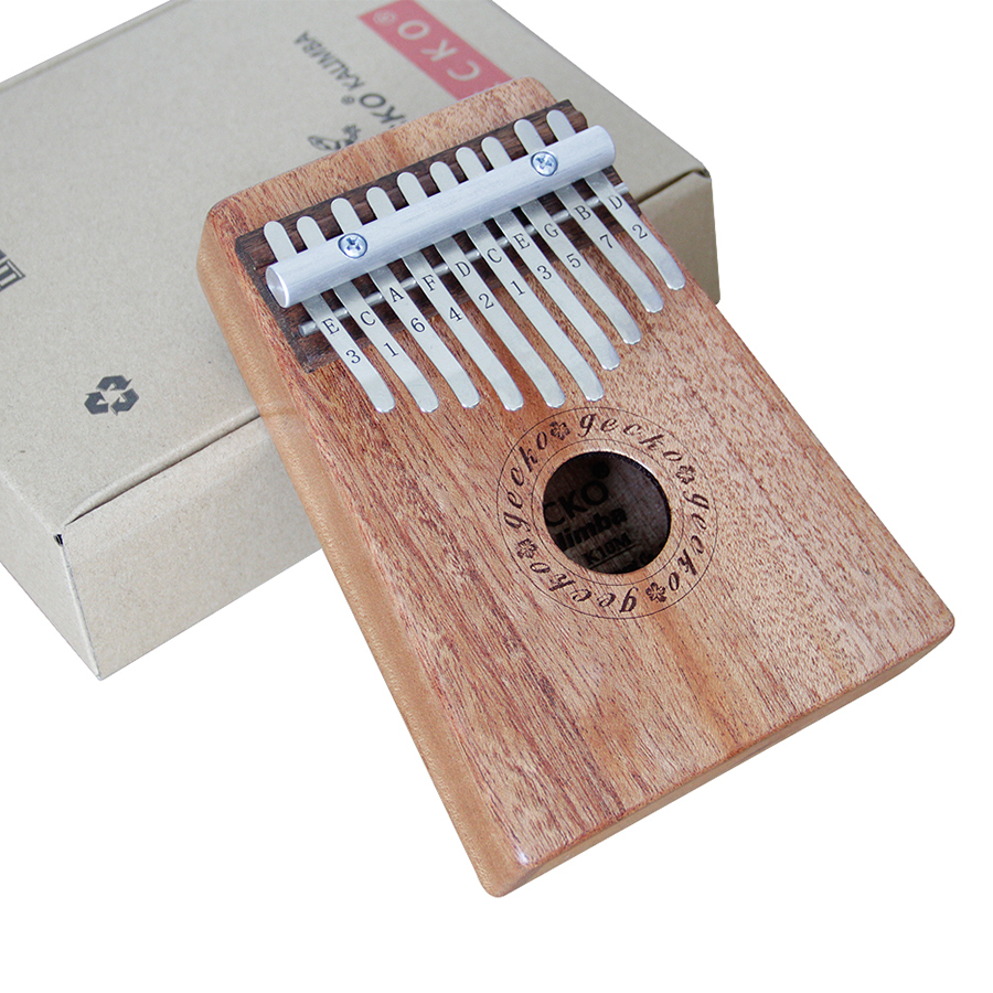 Đàn Kalimba Gecko 10 Phím Gỗ Mahogany K10M Kèm Kèn Kazoo