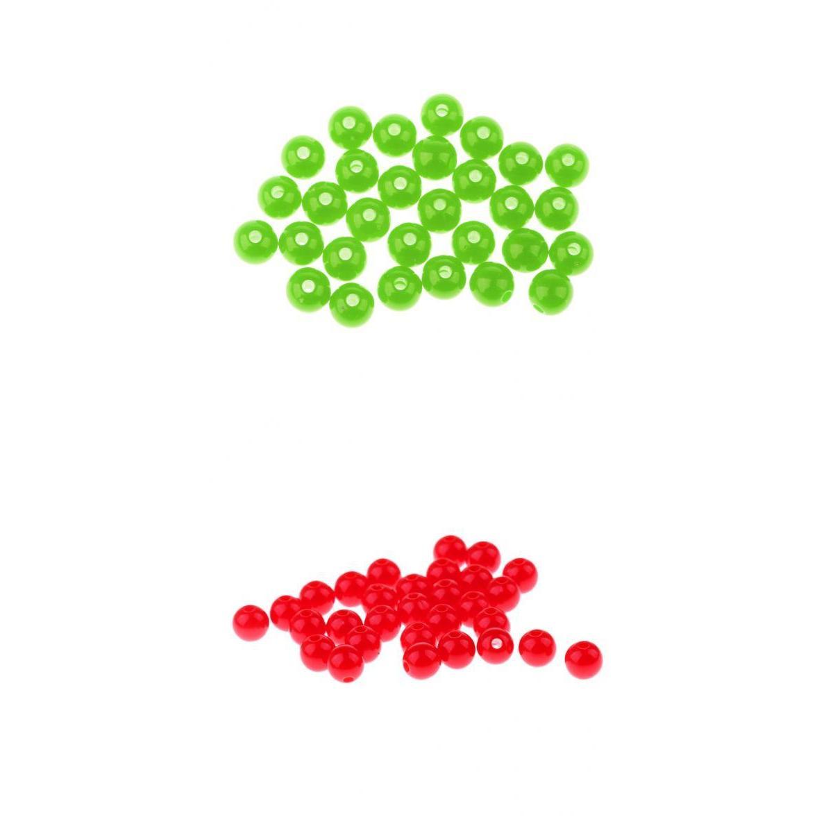 60pcs Lightweight Fishing Beads Lure Line Beads Fishing Tackle Rig 6mmTerminal Tackle