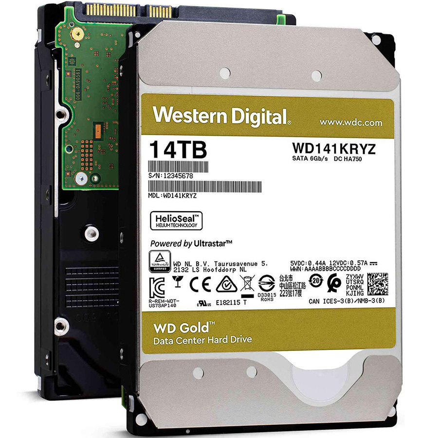 Ổ cứng Desktop WD HDD Gold 14TB WD141KRYZ - Hàng Chính Hãng