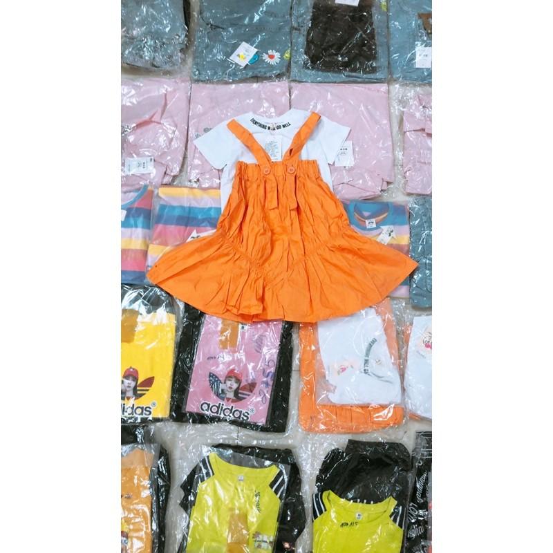 Sét yếm bé gái kèm áo hàng quảng châu loại 1 cho bé