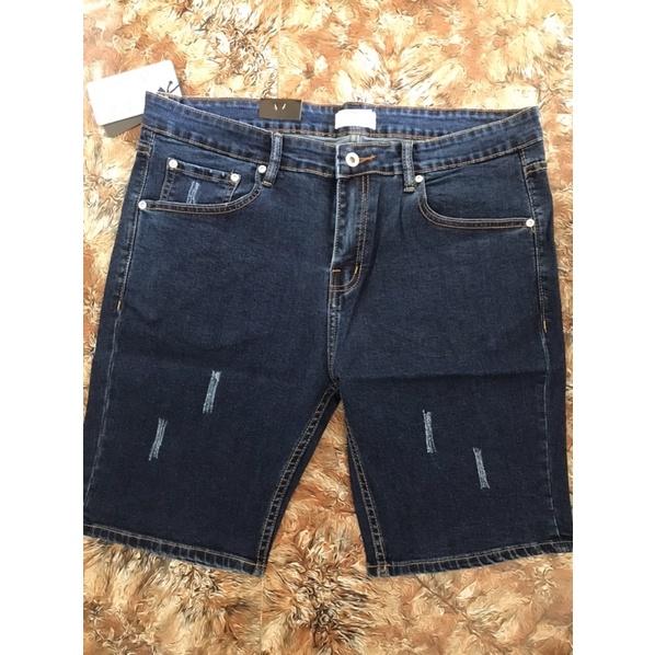 QUẦN SHORT JEAN XANH XƯỚC/ TRƠN BIG SIZE NAM