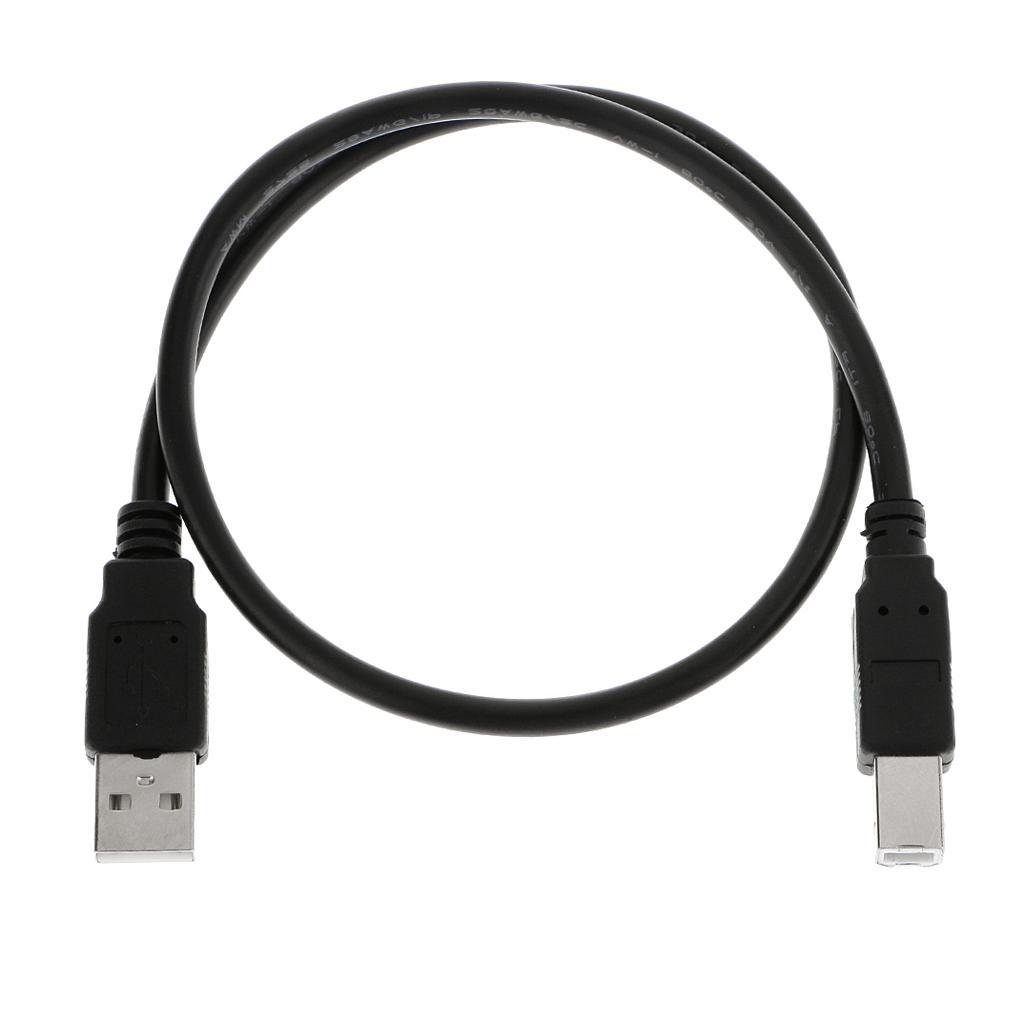 0.5M USB Cable Wire Printer Lead A TO B Male High Speed 2.0 Data Cord Black