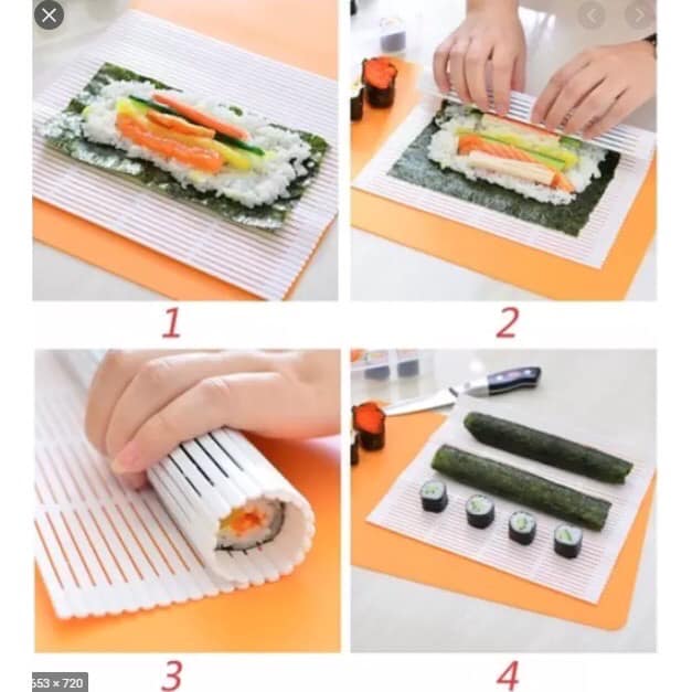 Mành cuộn Sushi bằng nhựa dẻo cỡ vừa Nhật Bản (Mẫu mới)