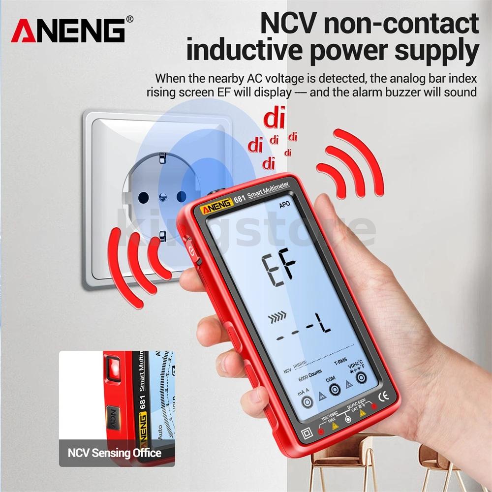 Đồng Hồ Vạn Năng KTS AN681 LCD Superview 5 Inch Backlit Pin Sạc CATIII NCV 6000 Counts Độ Chính Xác Cao
