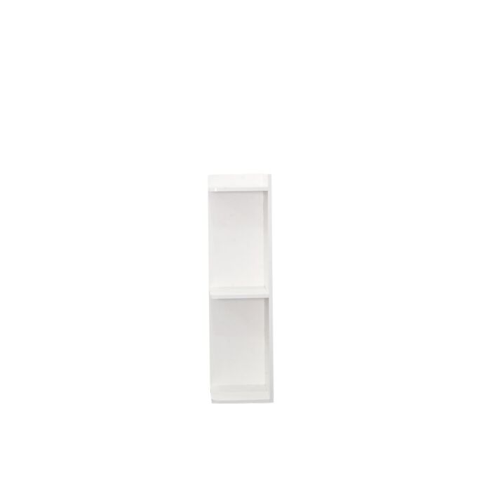 SB Furniture, Looms, Clara Corner Shelf, White Color, W25xD25xH91 cm.