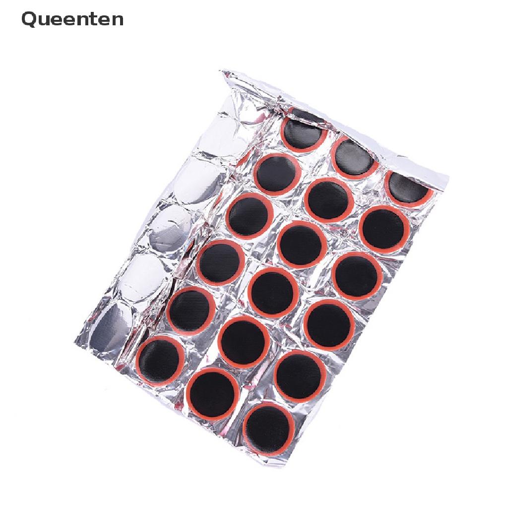 Queenten 48Pcs 30mm Round Bicycle Tyre Puncture Patch Tyre Inner Tube Prick Repair Pad QT