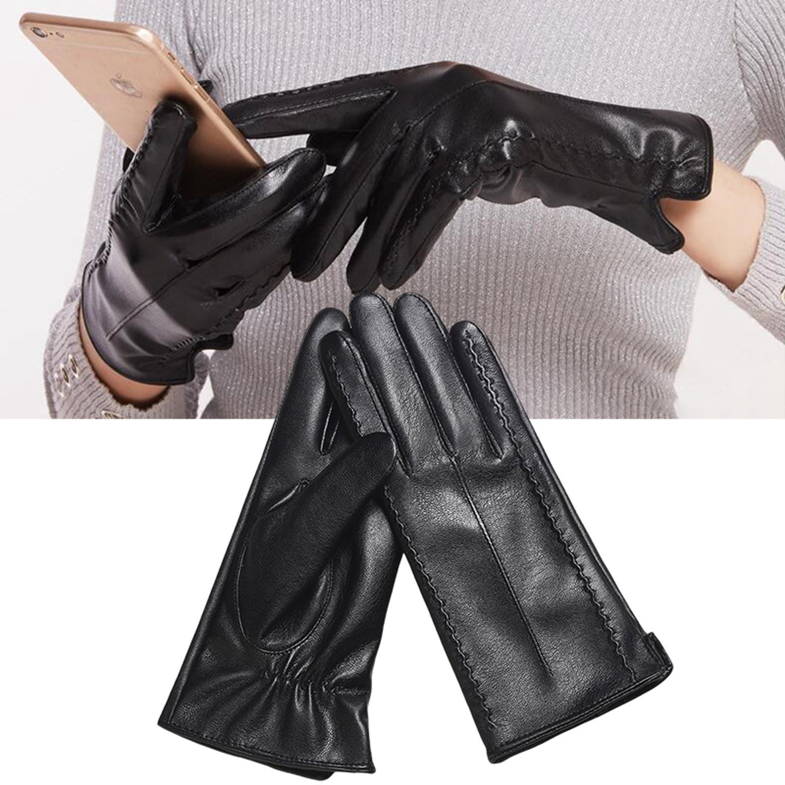 Women Winter Warm Gloves Soft Lined Anti Slip Mittens for Running Cycling Skiing Riding