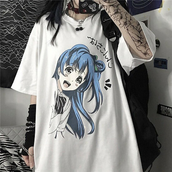 Áo Thun tay lỡ cho cả Nam và Nữ đẹp! Hình cô gái anime