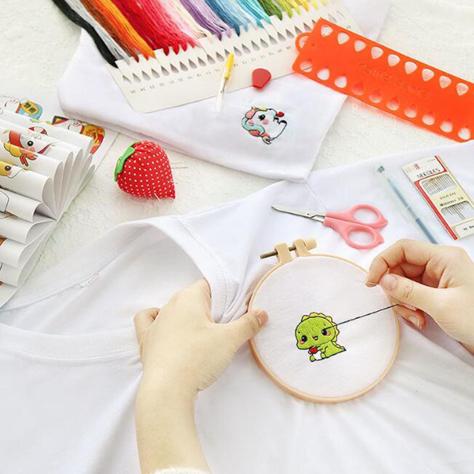 Exquisite Mini Embroidery Hoop Pendant Crossing Stitch Frame Necklace Favors