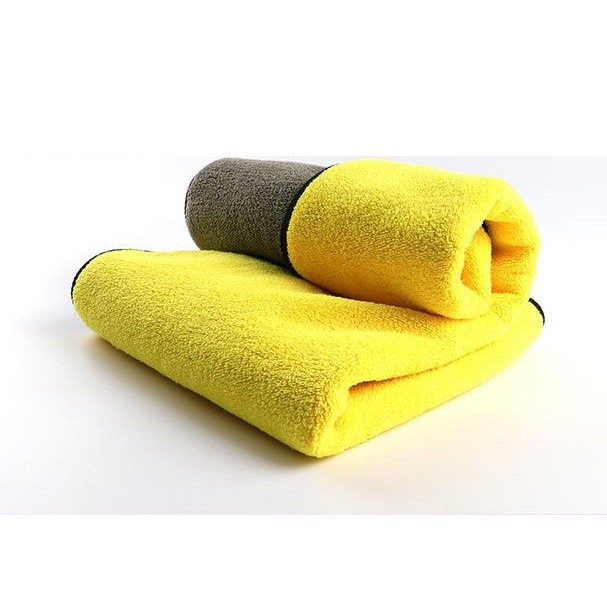 Khăn Lau Xe Ô Tô – Khăn Microfiber Lau Xe Hơi Màu Vàng 2 Lớp Siêu Thấm Hút Cực Dày Chuyên Dụng Cho Ô Tô size 30x30cm