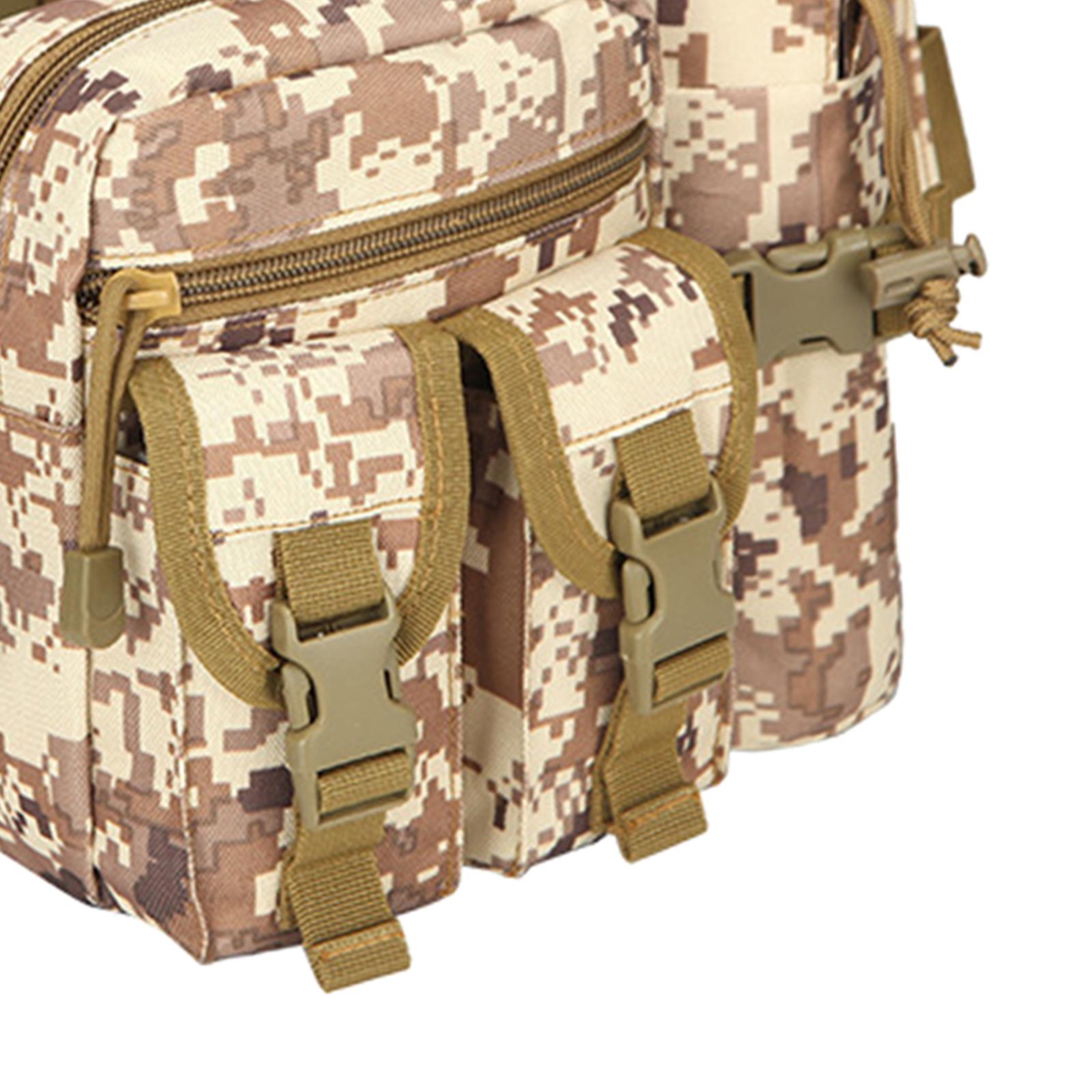 Outdoor Men Waist Pack Bag Hiking Water Bottle Pouch Waterproof Sports Hunting Walking Climbing Mountaineering Riding Fishing Camping Shooting Utility