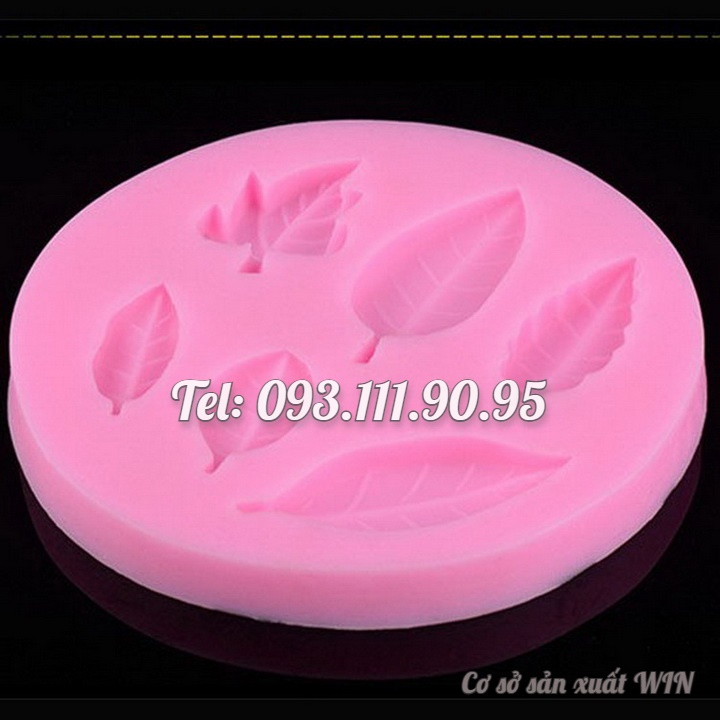 Khuôn silicon làm rau câu 6 lá hoa hồng - Mã số 1466