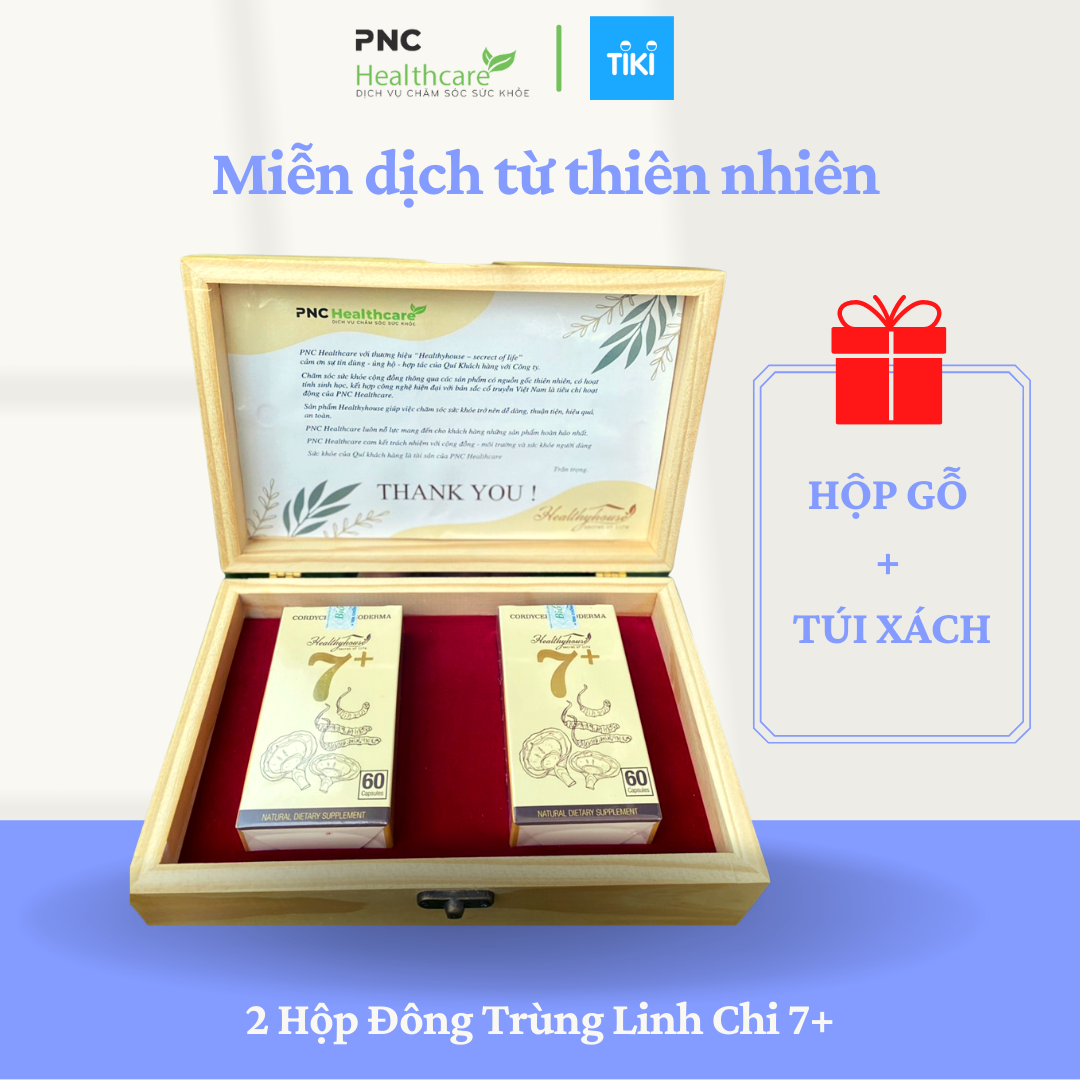 Combo 2 hộp Đông Trùng Linh Chi 7+ Hỗ Trợ Tăng Đề Kháng, Giảm Mệt Mỏi PNC