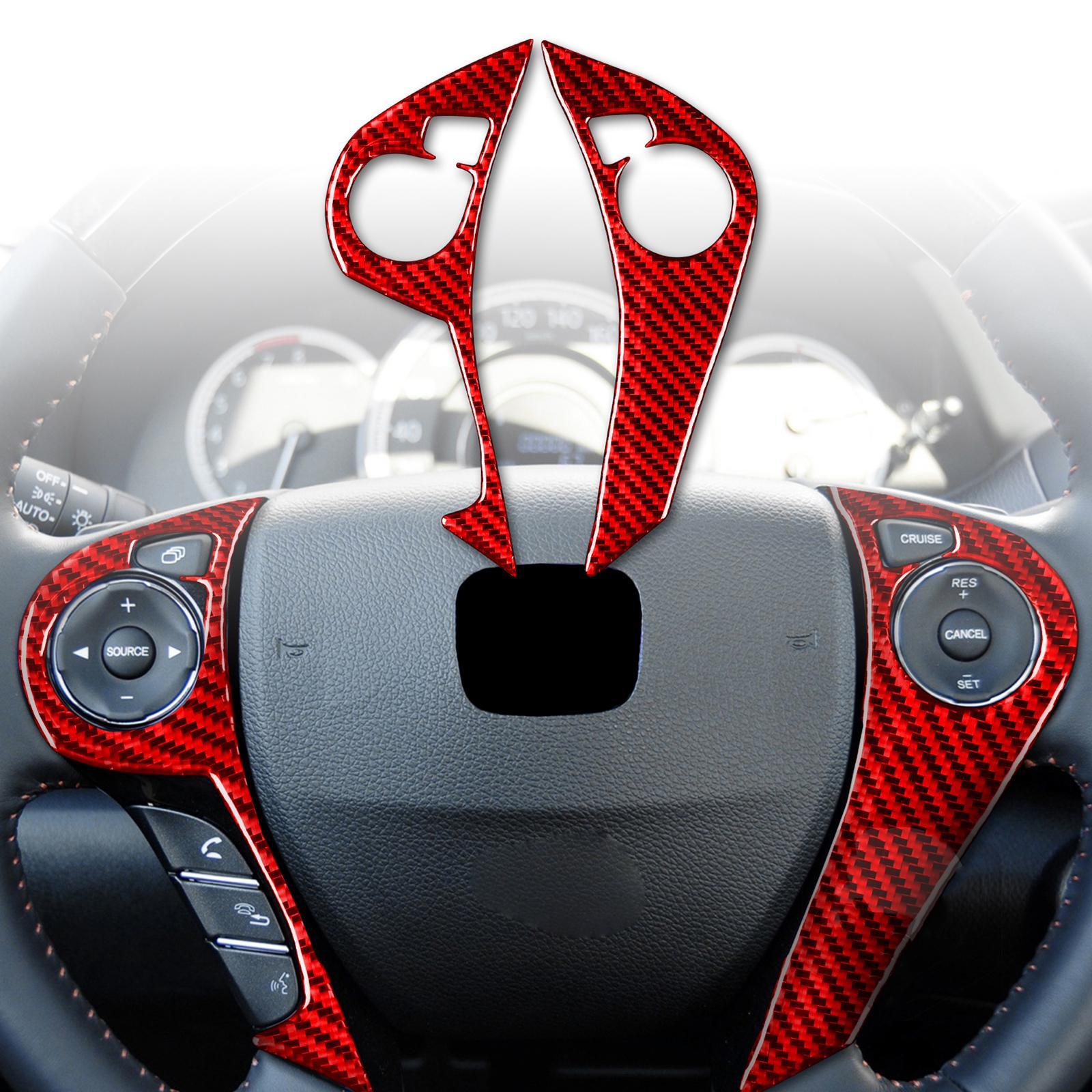 Steering Wheel Switch Button Frame Cover Carbon Fiber Replaces Spare Parts