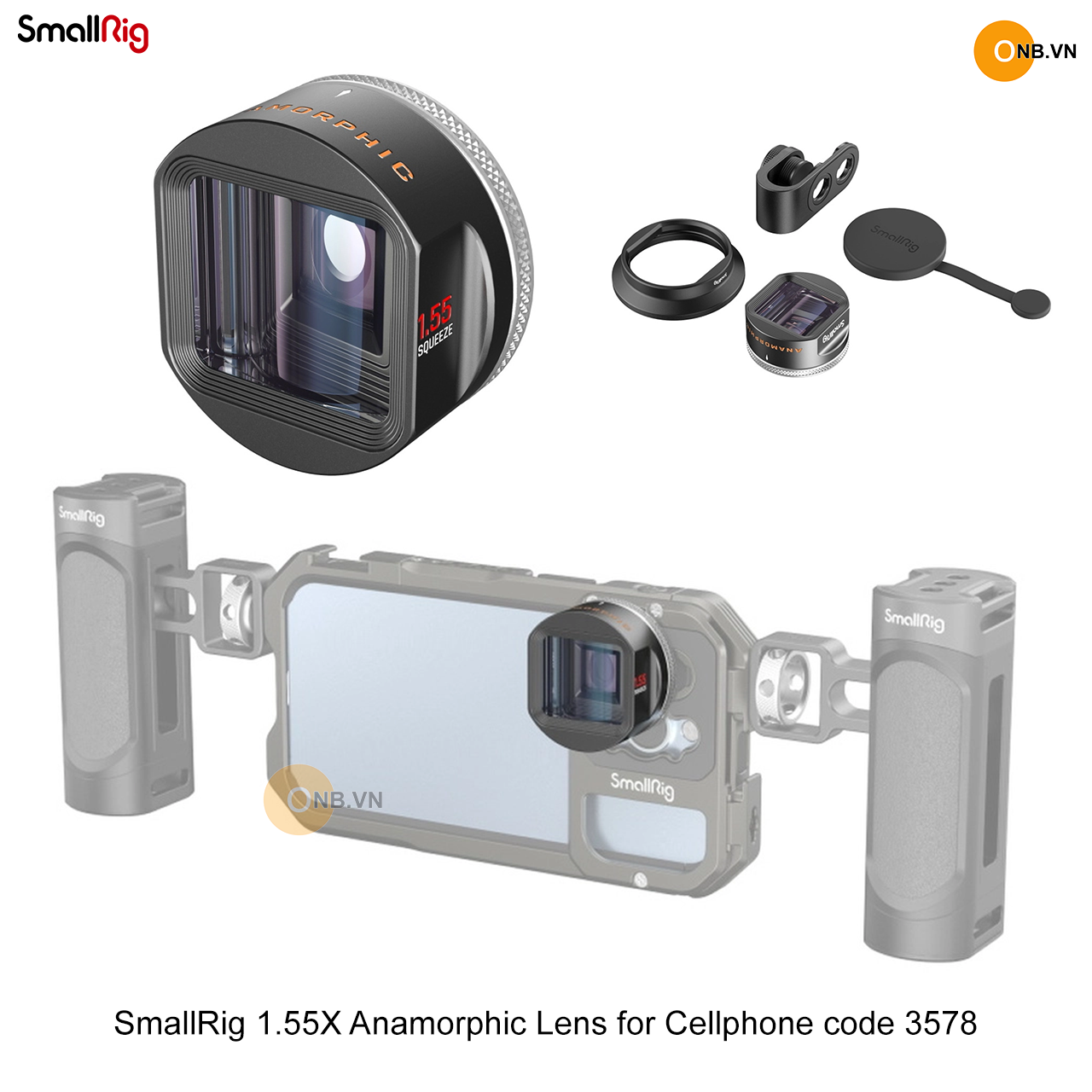 SmallRig 1.55X Anamorphic Lens - chuẩn Cinematic cho I-phone 3578