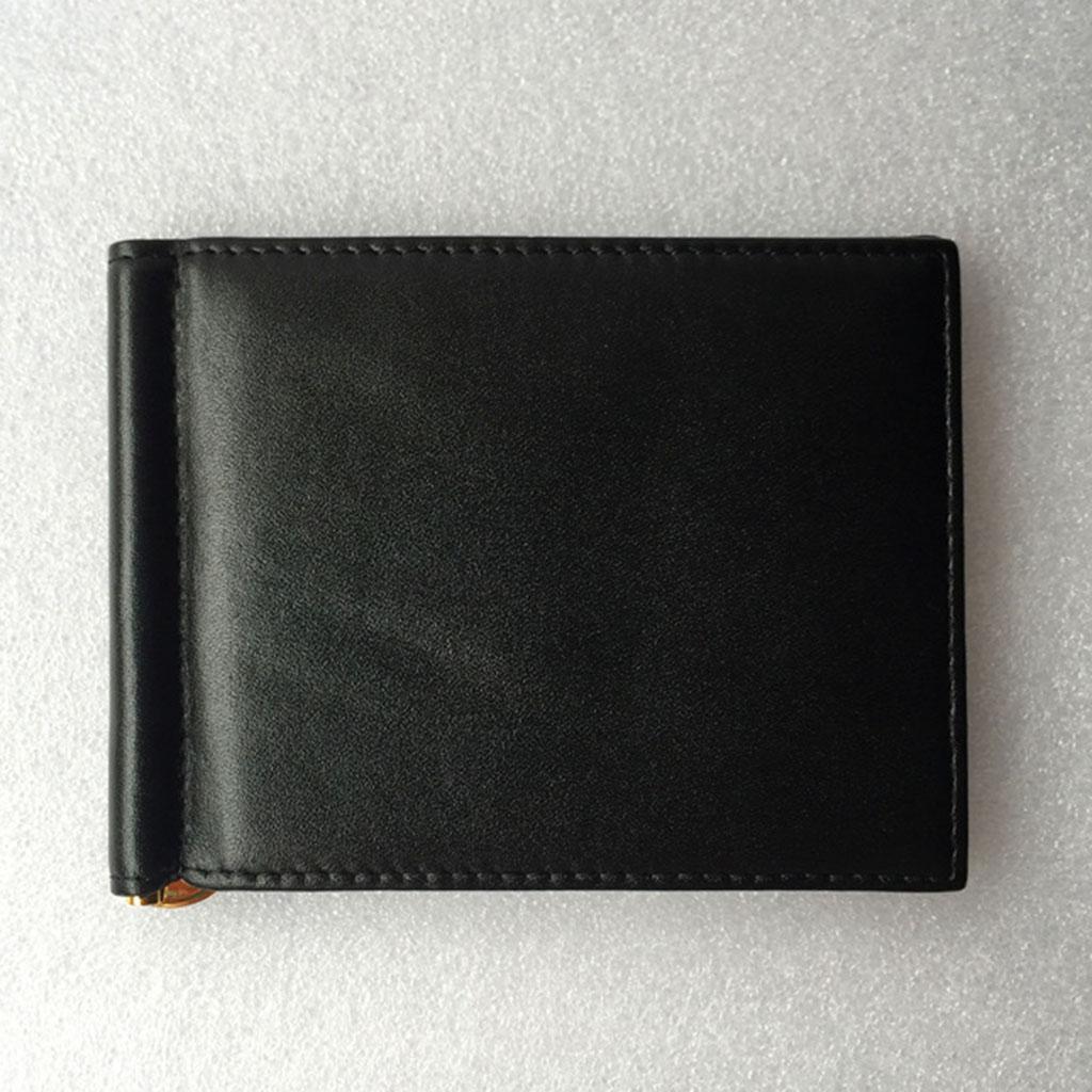 Simple Metal Money Clip Wallets Men Slim RFID Blocking Card Holder Minimalist Bifold