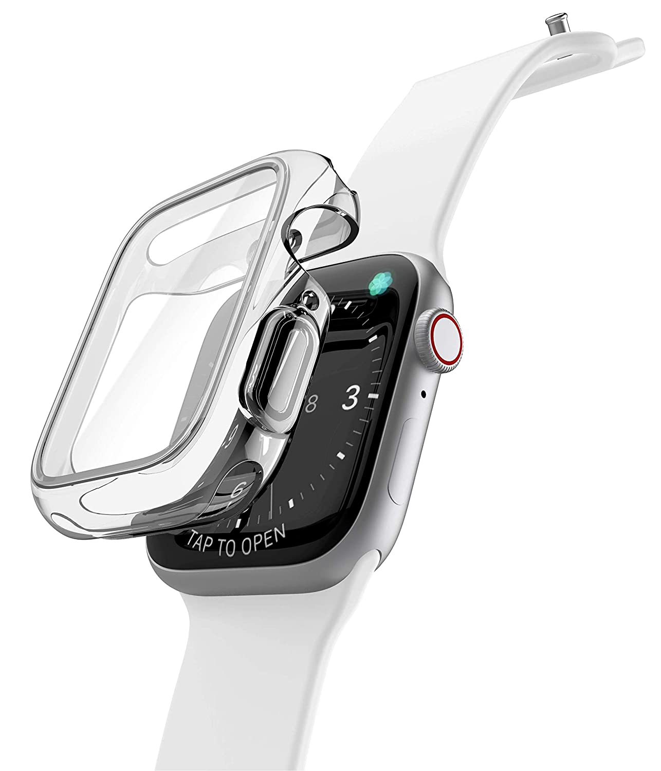 Ốp viền chống sốc Raptic 360X Protective Case 44mm trong suốt dành cho Apple Watch - Hàng chính hãng