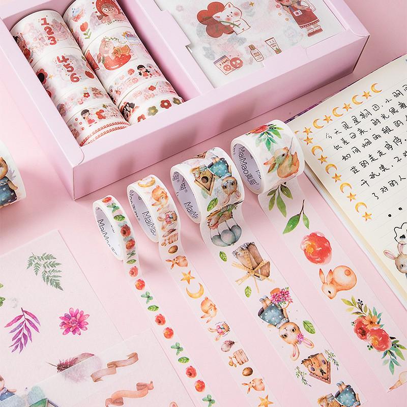 Bộ 20 món sticker, washi độc đáo dễ thương