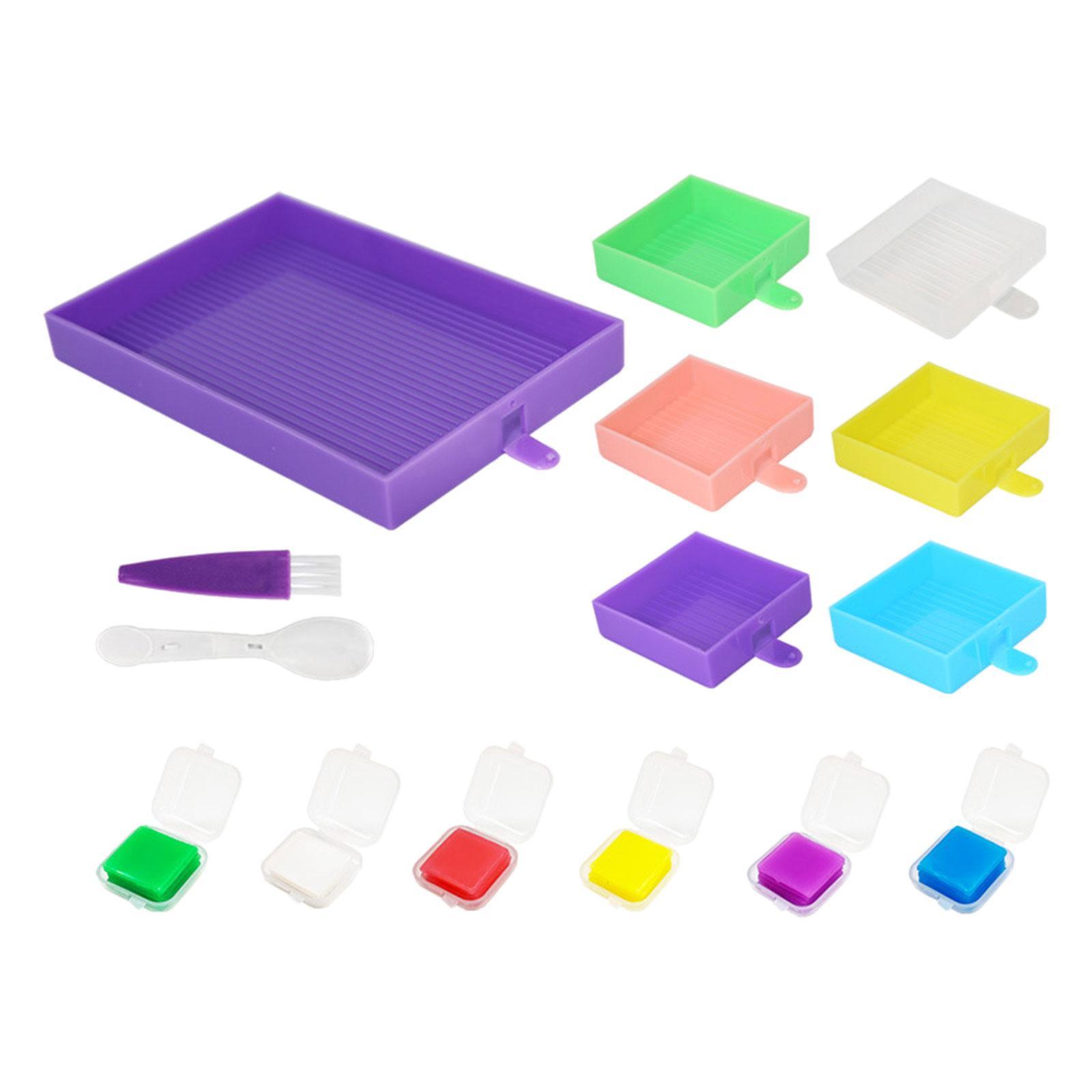 Diamond Paintings Tray Kits Glue Clay Muds Diamond Tray Dividers Container 5D Storage Organizer DIY Art Crafts Diamond Paintings Accessories