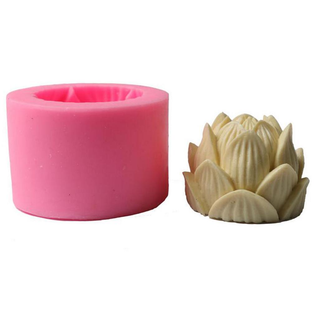 DIY Mould Silicone 3D Lotus Fondant Cake Mold Decorating Tools Sugarcraft