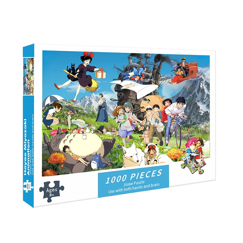 Tranh ghép xếp hình 1000 mảnh Ghibli - Đồ chơi phát triển tư duy quà tặng ý nghĩa. Kích thước: 75x50 cm