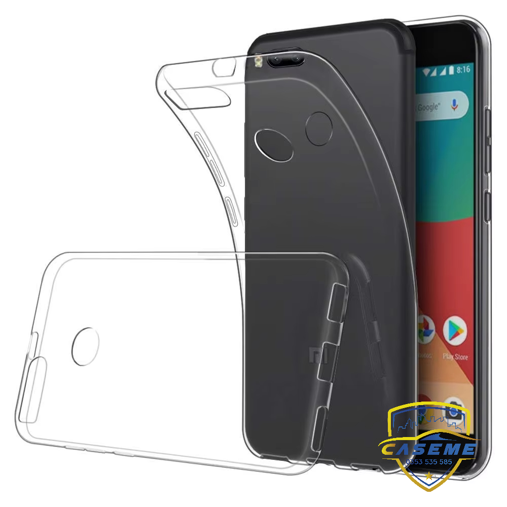 Ốp lưng dành cho Xiaomi Mi A1/ Mi 5X silicon TPU dẻo trong suốt dày dặn chống sốc, chống xước cao cấp - Hàng chính hãng