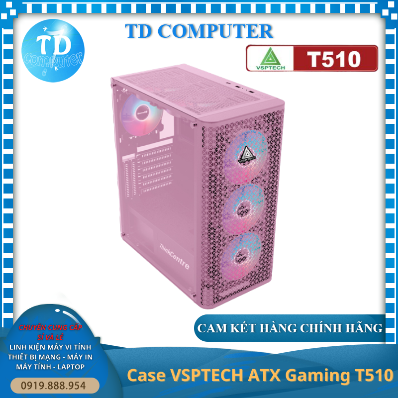 Vỏ máy tính Case VSP T510 ~ không kèm FAN - Hàng chính hãng TECH VISION phân phối